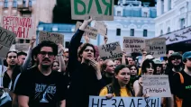 Мітинг проти закону щодо НАБУ та САП у Києві, 22 липня 2025 року / Фото: Julia Kochetova/Facebook