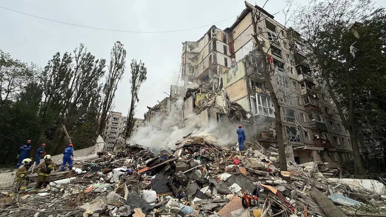 Разрушенный дом в Киеве 31 июля / Фото: МВД