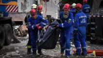 Наслідки російської атаки на Київ / Фото: ДСНС