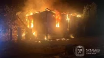 В Балаклее уничтожен частный дом / Фото Харьковская ОВА