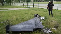 "Шахед", який не розірвався під час атаки РФ на Харків / Фото: Суспільне