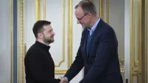Президент України Володимир Зеленський з канцлером Німеччини Фрідріхом Мерцом / Фото: AP