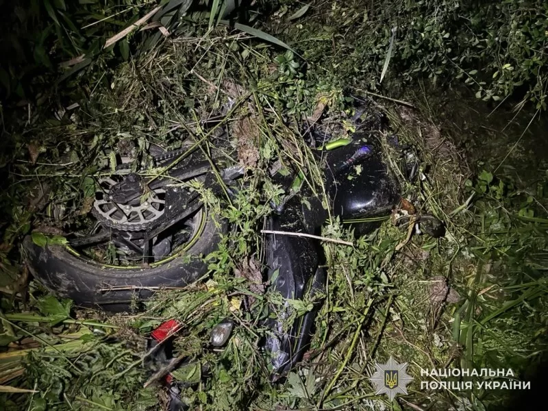 Мотоцикл на місці ДТП / Фото: Поліція Львівщини