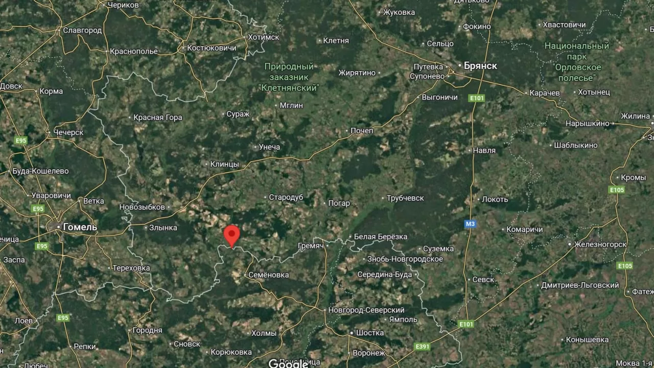 Карта с геометкой места прорыва ДРГ