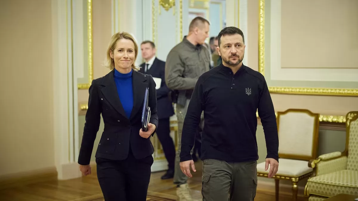 Президент України Володимир Зеленський та віцепрезидент Європейської комісії і верховний представник з питань зовнішньої політики та політики безпеки Кая Каллас на зустрічі у Києві, 1 грудня 2024 року / Фото Офіс президента