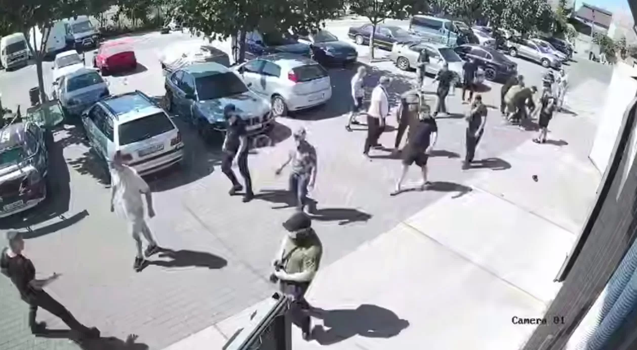 Бійка з ТЦК на території СТО в Одесі / Скриншот