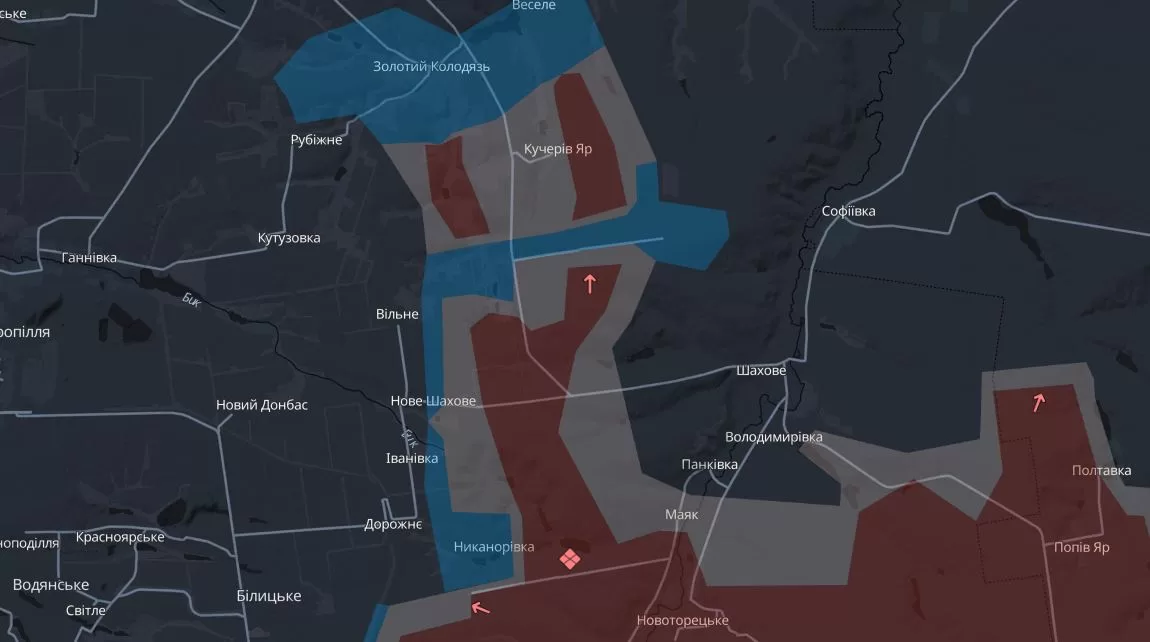 Результати стабілізаційних дій підрозділів СОУ на мапі DeepState