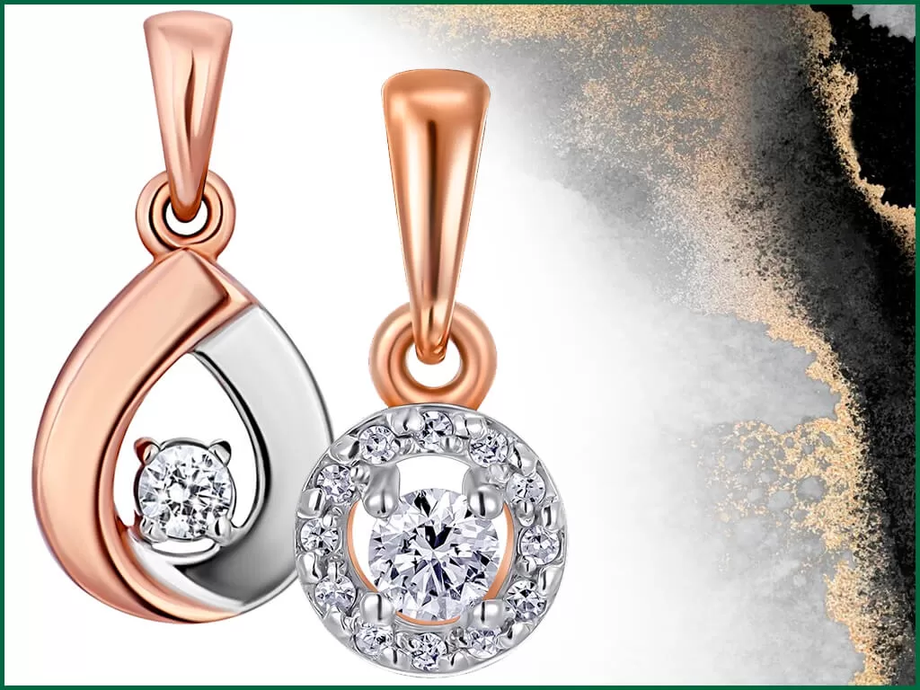 Кулони з комбінованого золота