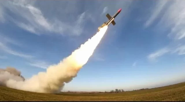 Запуск украинской крылатой ракеты "Фламинго" / Скриншот