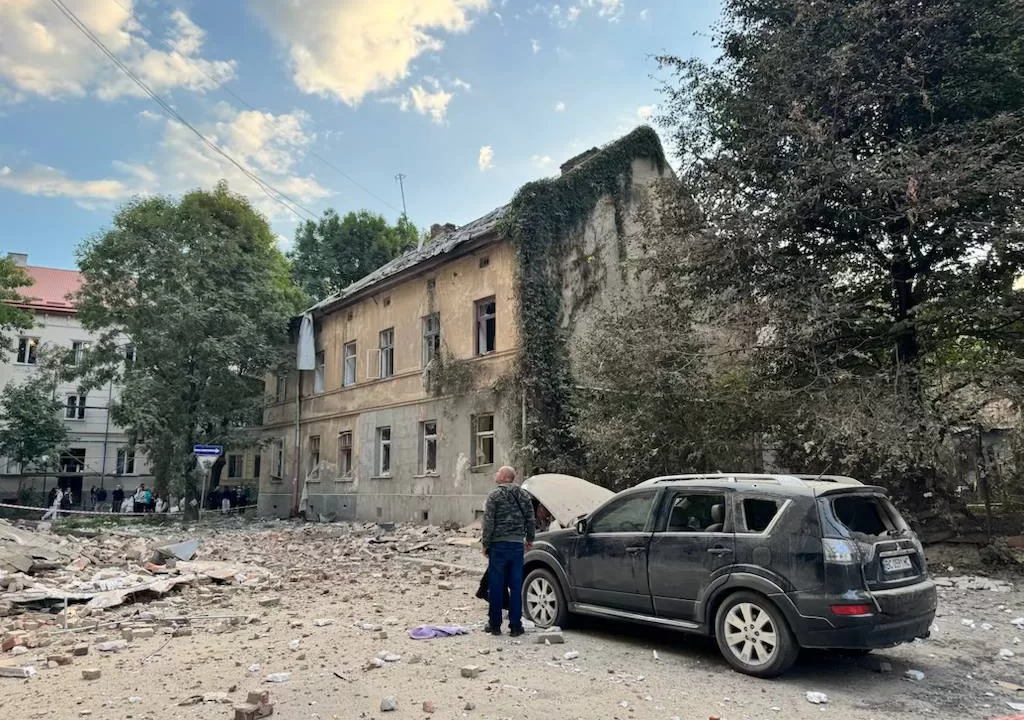 The aftermath of the strike on Lviv / Photo: Telegram / Andriy Sadovyi