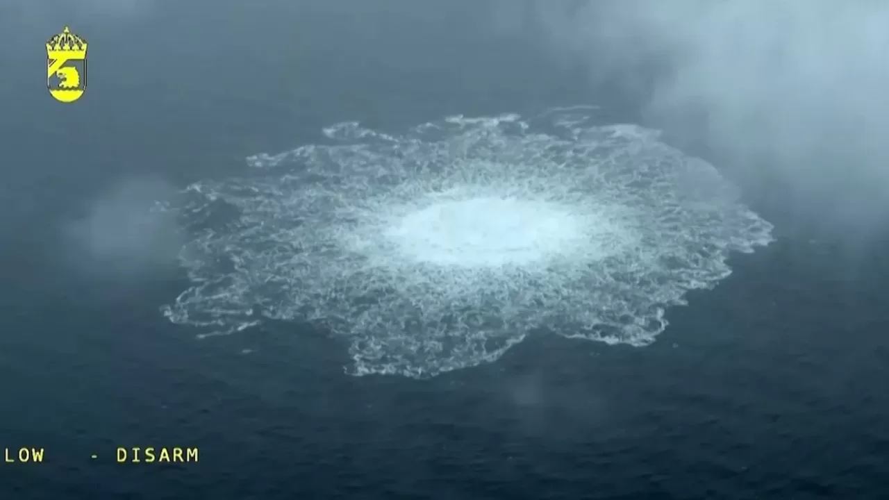  Утечка газа из газопроводов Nord Stream в Балтийском море, 29 сентября 2022 года / Фото: Береговая охрана Швеции