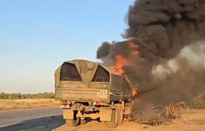 Знищена російська вантажівка на Луганщині / Фото: t.me/lost_warinua