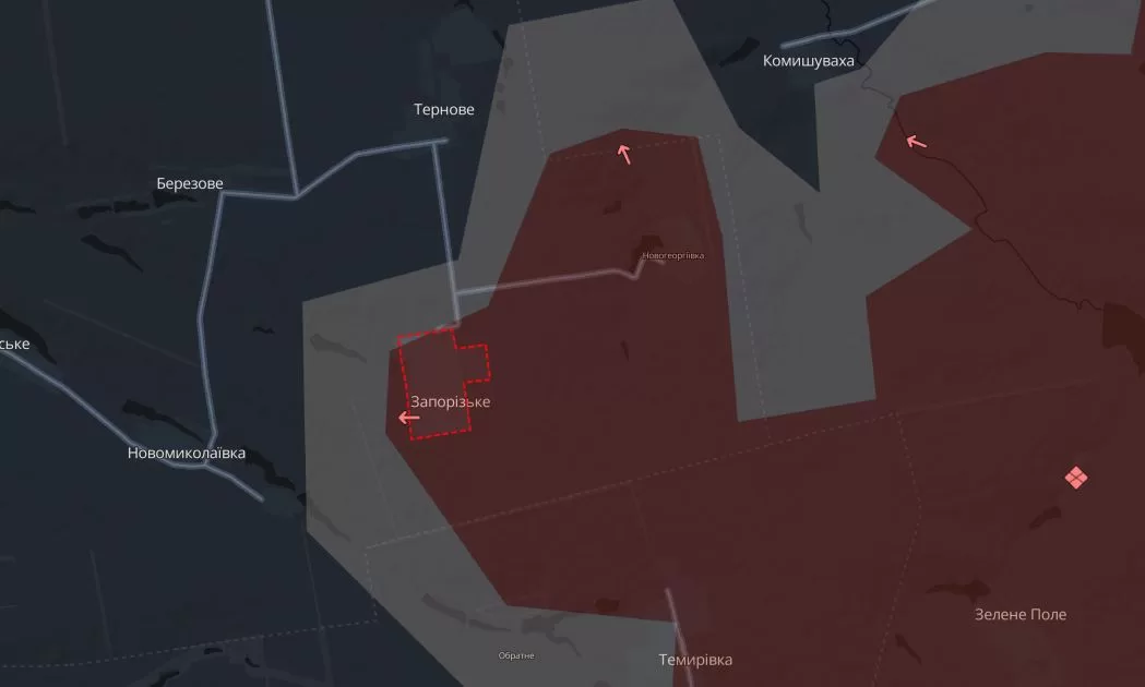 Села Запорізьке та Новогеоргіївка на мапі DeepState