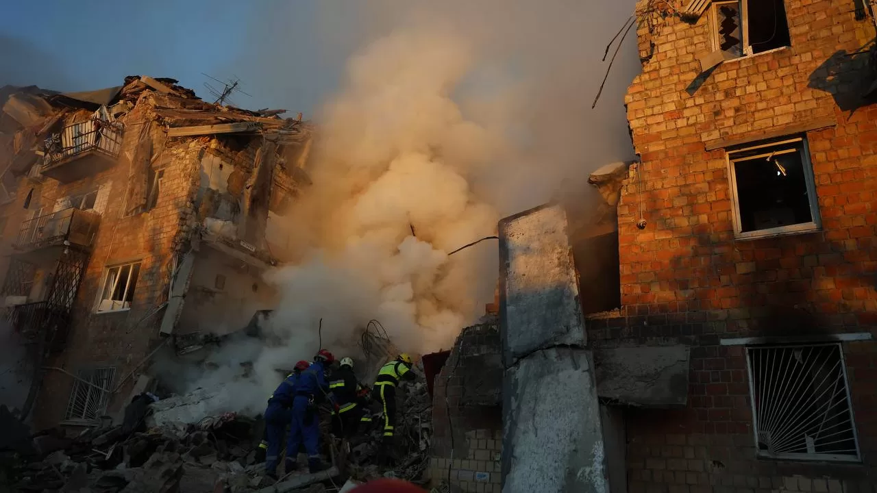 A house destroyed by a Russian strike in Kyiv / Photo: Ministry of Internal Affairs