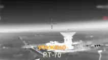 Радіотелескоп РТ-70 в об'єктиві українського дрона / Скріншот відео