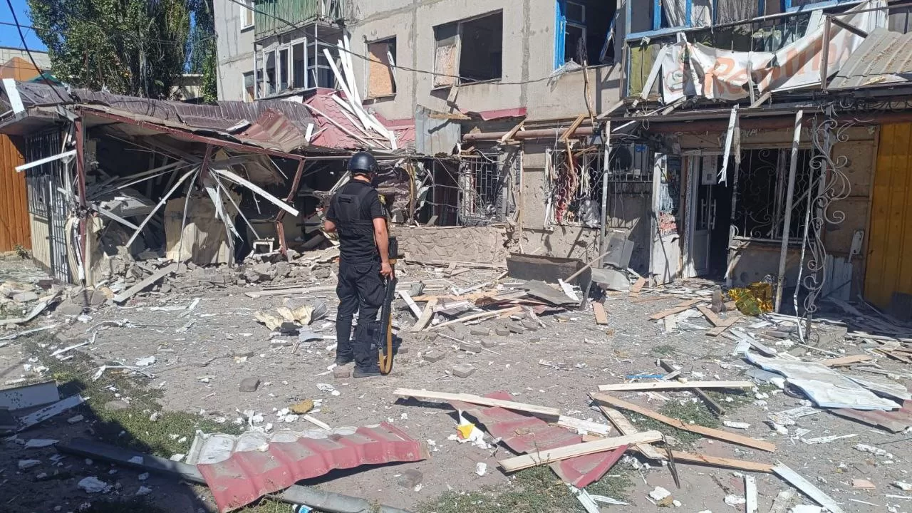 Поліція на місці обстрілу у Костянтинівці / Фото: Донецька ОВА