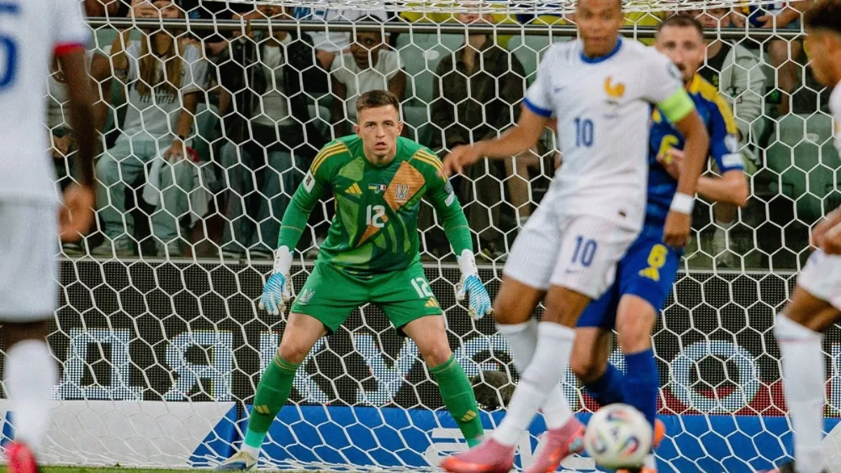 Момент матча Украина - Франция / Фото УАФ