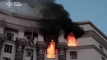 Fire in the Cabinet of Ministers building / Photo by the State Emergency Service