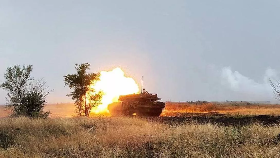 Ukrainian tank on one of the front lines / Photo: OK “Pivden”