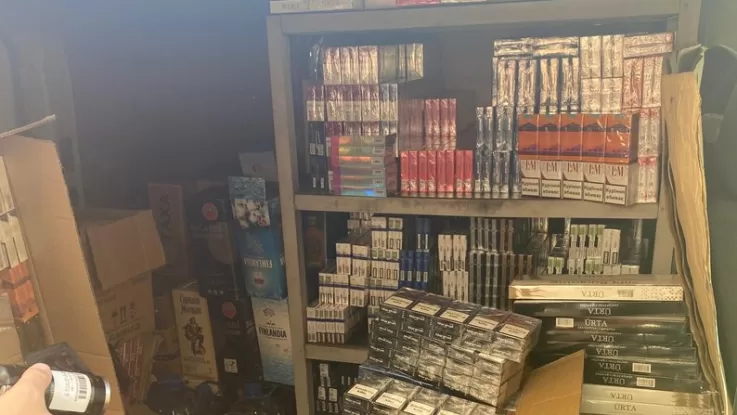 Поддельный алкоголь и табак, изъятые в Харькове