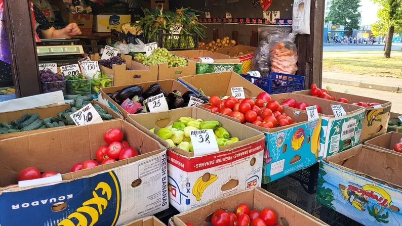 Ятка з овочами у Харкові / Фото: Суспільне