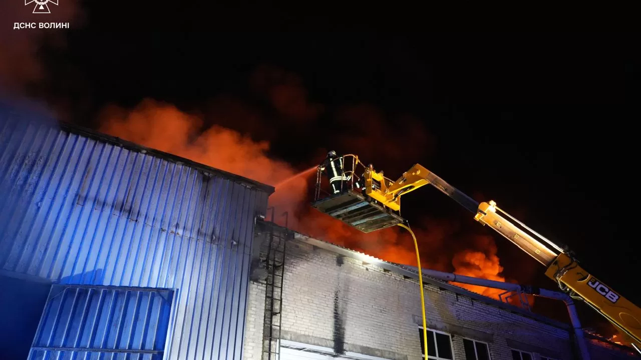 Рятувальники на місці пожежі на Волині / Фото: ДСНС
