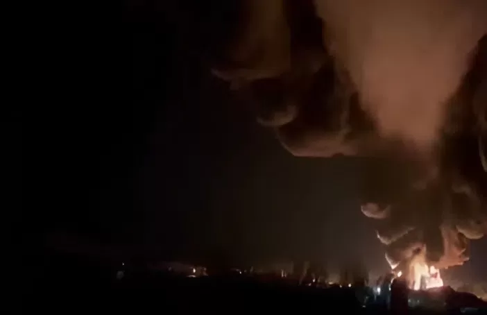 Пожежа на нафтобазі під Смоленськом / Скриншот