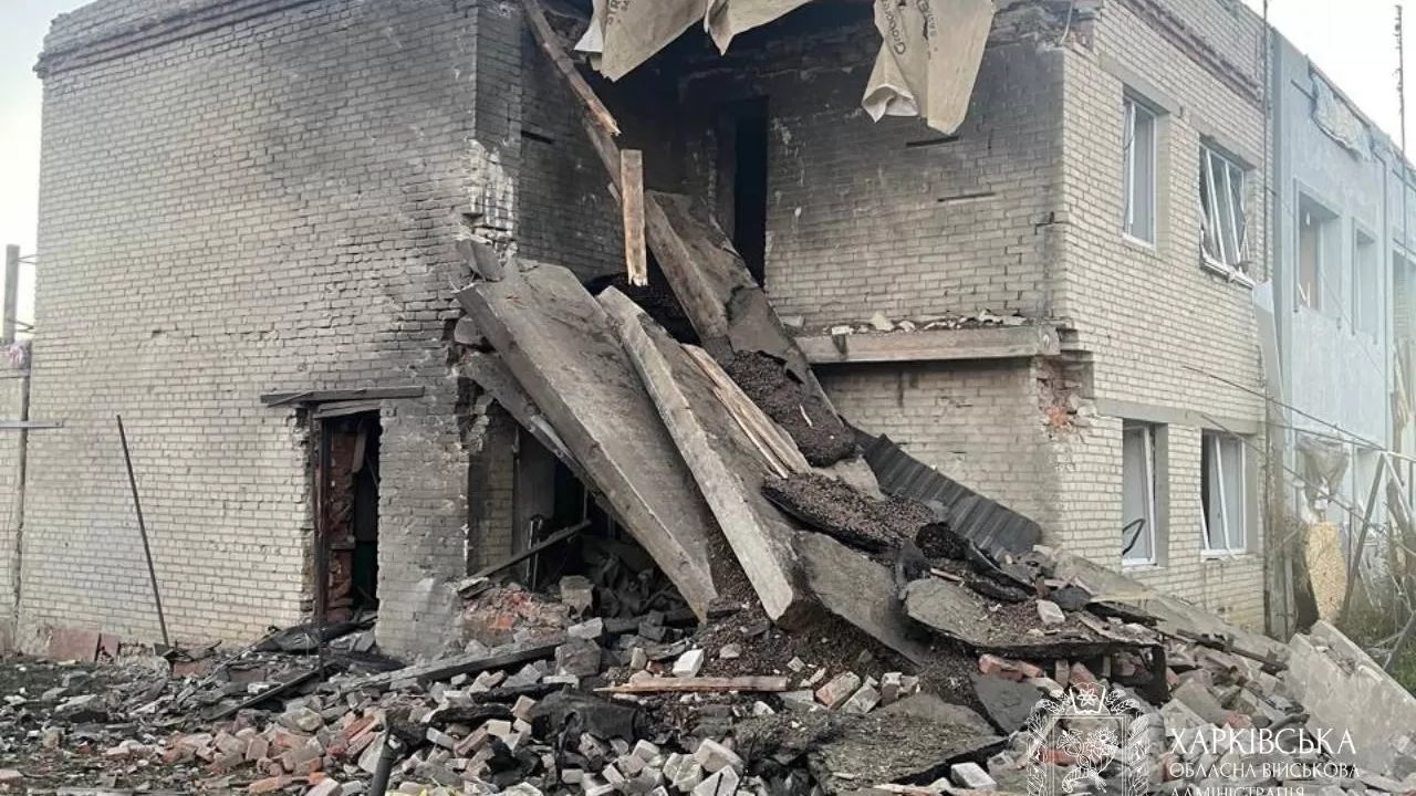 An apartment building in the village of Kalynove in the Kharkiv region after an air strike on 12 September 2025 / Photo: Kharkiv Regional State Administration