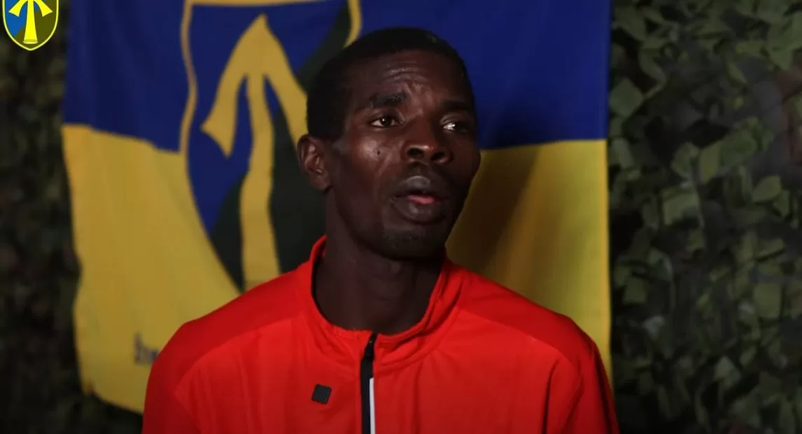 A track and field athlete from Kenya was captured in the Volchansk direction / Frame from video