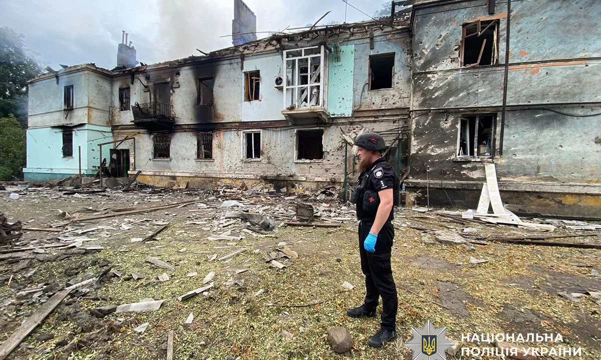 Наслідки авіаудару по Костянтинівці / Фото: Нацполіція