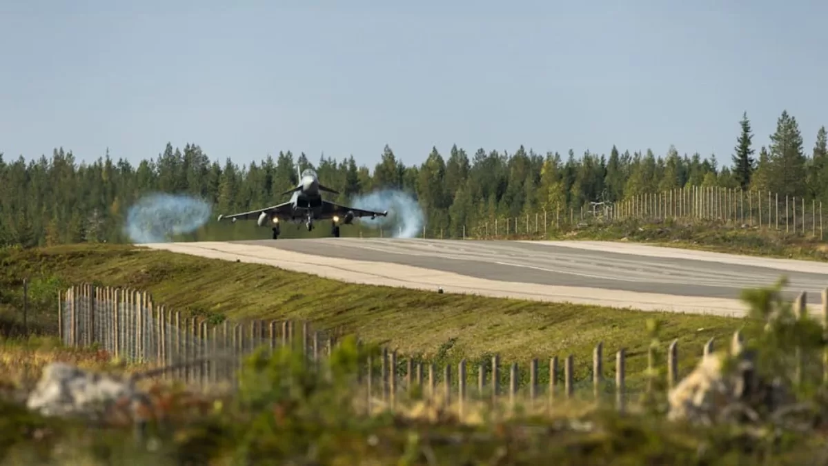 Приземлення літака Eurofighter німецьких збройних сил у фінському лісі / Фото Bild