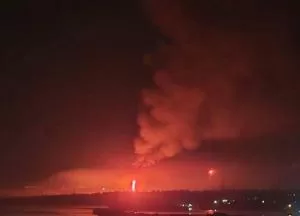 Fire on the spot will hit a strategic facility in the Russian Federation / Illustrative photo: Social networks