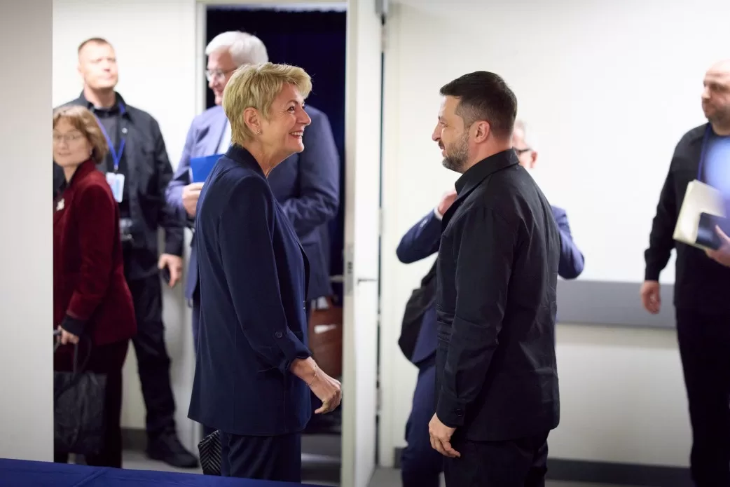 Президент Украины Владимир Зеленский и Президент Швейцарии Карин Келлер-Зуттер принимают участие в мероприятиях по случаю 80-й сессии Генеральной Ассамблеи ООН / Фото: ОП