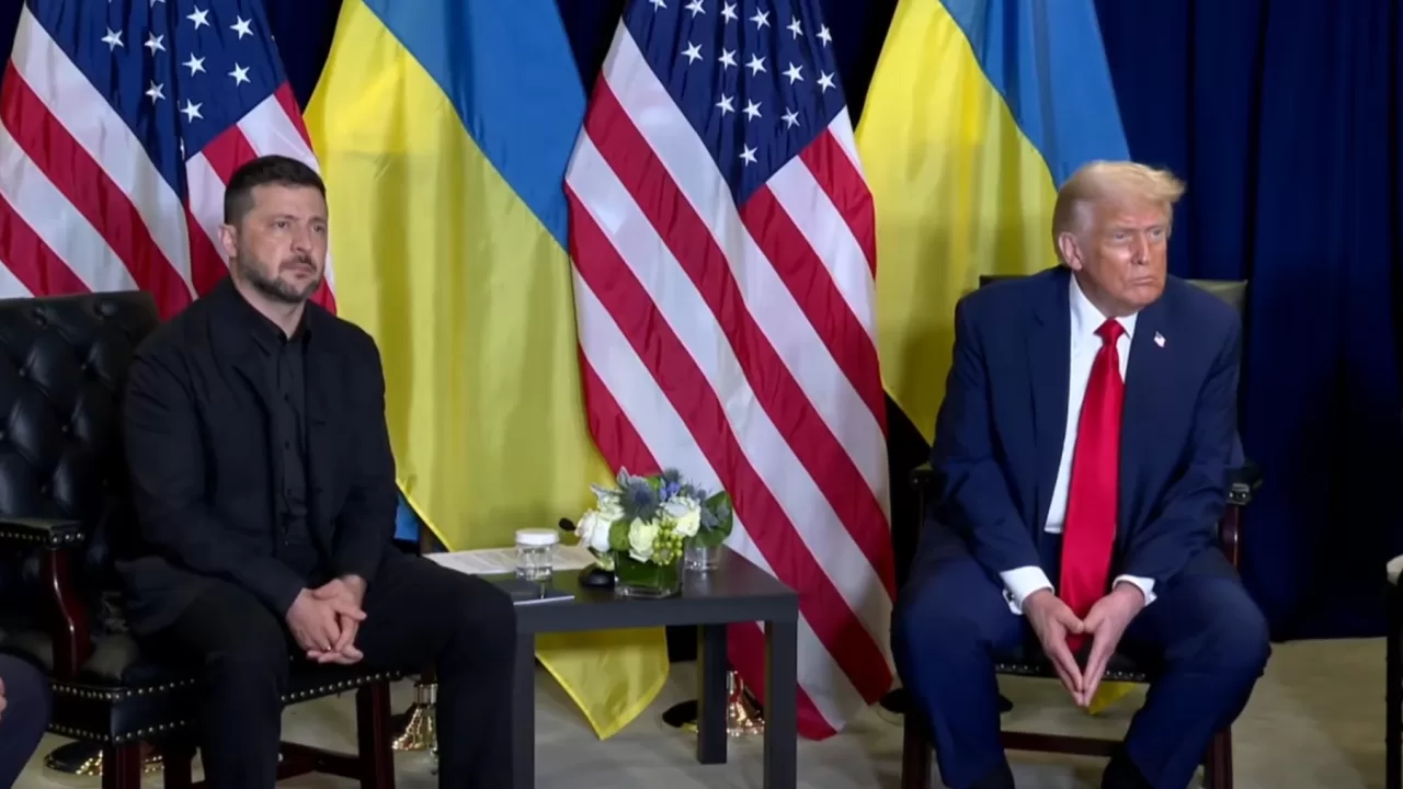Meeting between Volodymyr Zelenskyy and Donald Trump on the sidelines of the UN General Assembly / Screenshot from the video broadcast