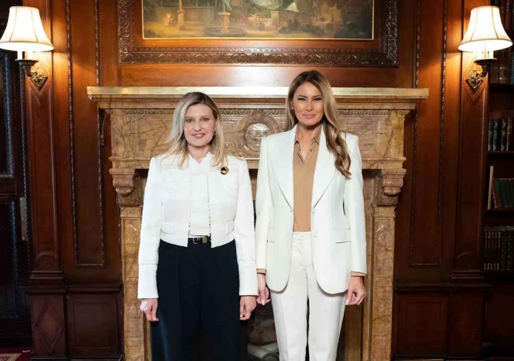 У Нью-Йорку перша леді України Олена Зеленська провела зустріч із першою леді США Меланією Трамп / Фото: ОП