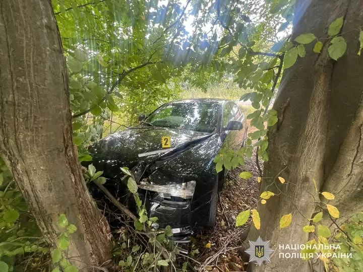 Поврежденный в результате ДТП автомобиль / Фото: Полиция Львовщины