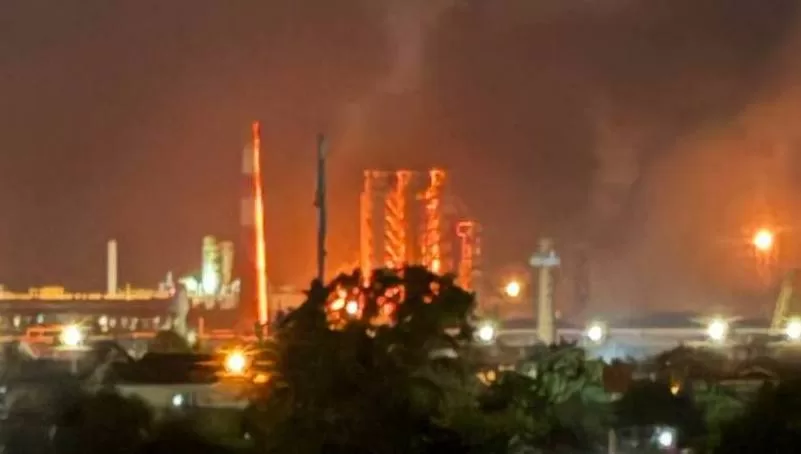 Пожежа на Афіпському НПЗ 26 вересня / Фото: РосЗМІ