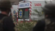 An ambulance at the site of the attack on Dnipro / Photo: Dnipropetrovsk Regional Military Administration