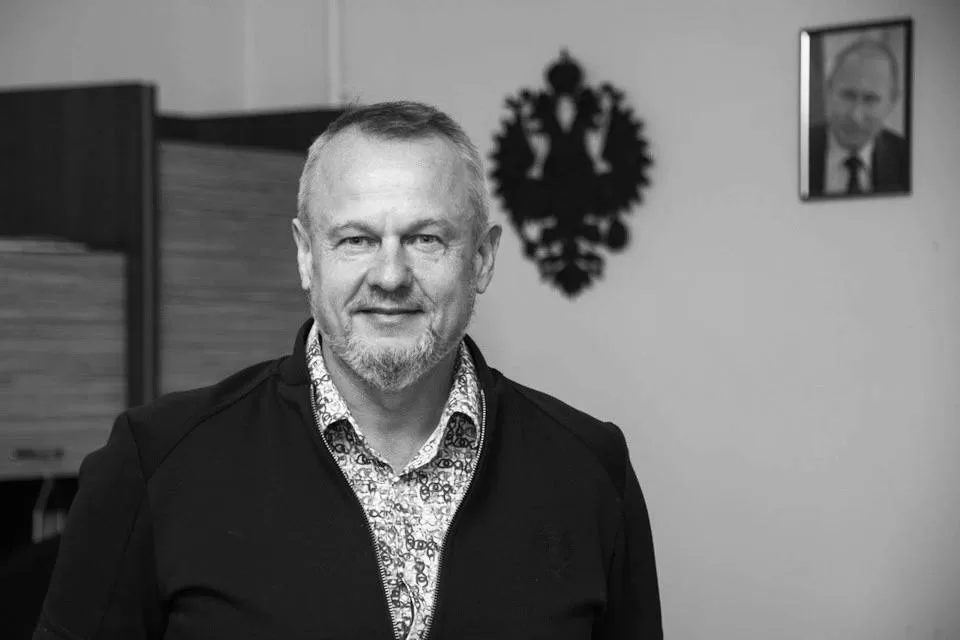 В Новой Каховке умер раненый во время атаки дрона коллаборант Леонтьев / Фото из соцсети