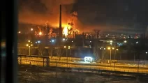 Пожар на российском нефтеперерабатывающем заводе / Фото из открытых источников