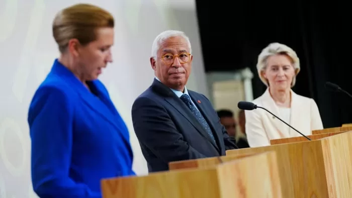 Метте Фредериксен, Антониу Кошта, Урсула фон дер Ляйен / Фото: Financial Times