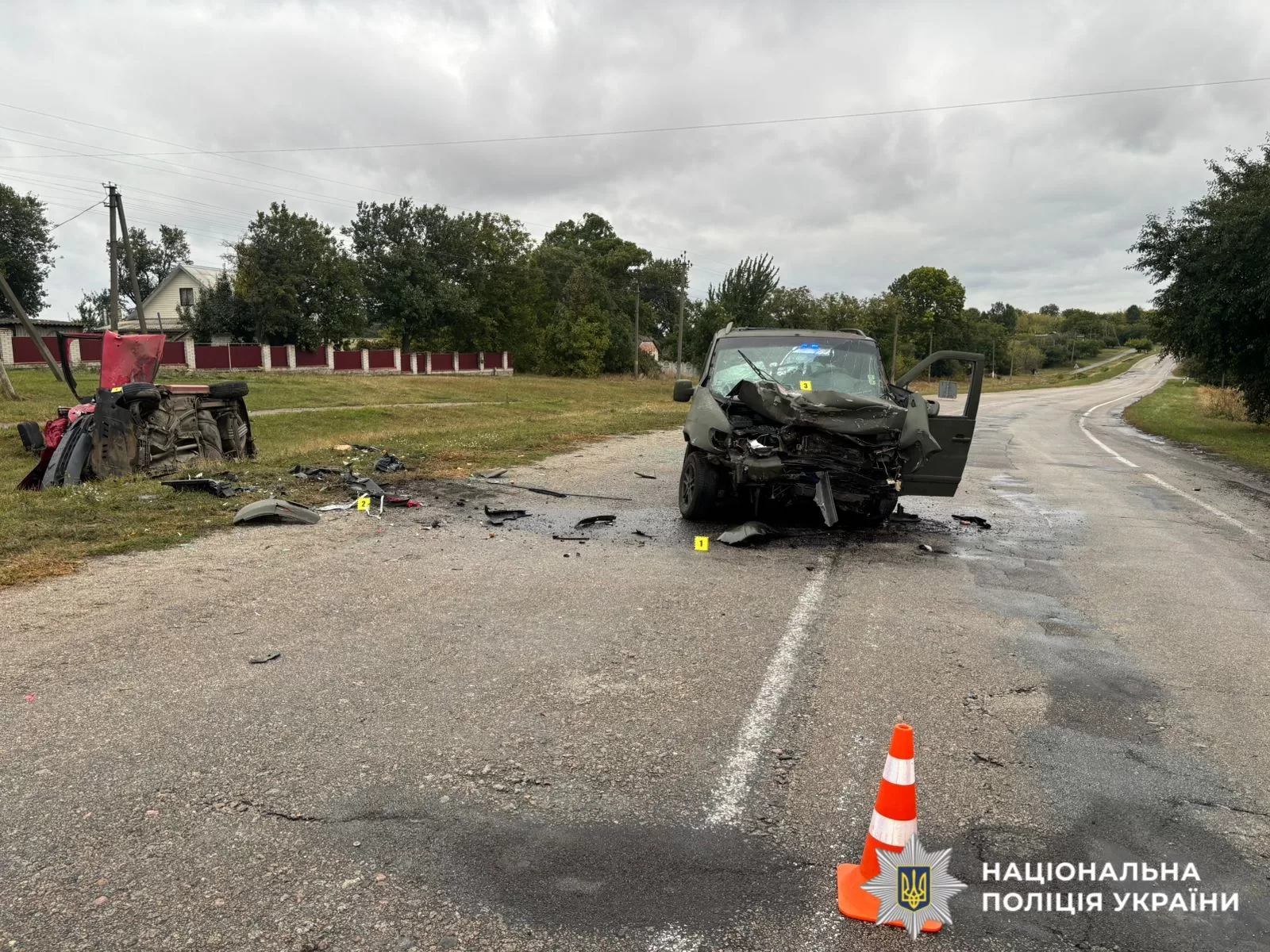Mercedes-Benz Vito після ДТП / Фото: Поліція Київщини