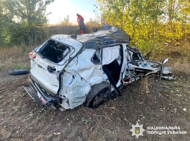 Пошкоджений у ДТП Toyota RAV4 / Фото: Поліція Київщини