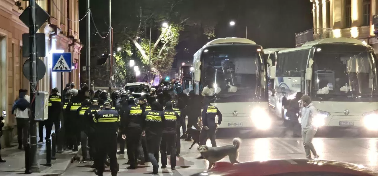 Грузинська поліція на акції протесту в Тбілісі / Фото: Tbilisi life