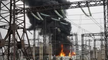 Ілюстративне фото трансформаторні підстанції після російської атаки / Фото: Сергій Козлов/Facebook
