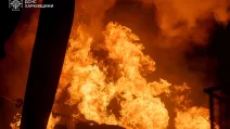 Пожар после удара по Харькову / Фото: ГСЧС