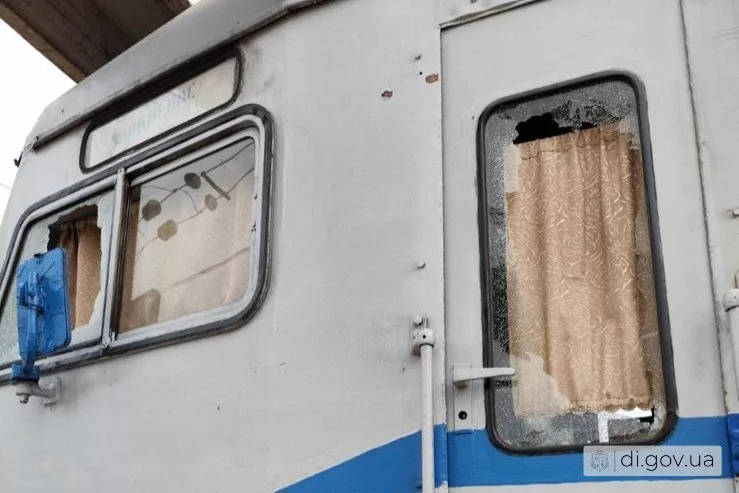 Пошкоджена електричка / Фото: Вячеслав Задоренко
