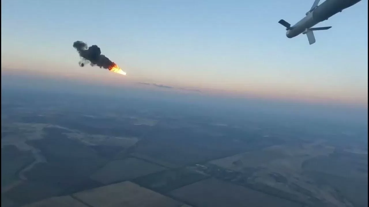 Знищення російського ударного БпЛА / Скриншот