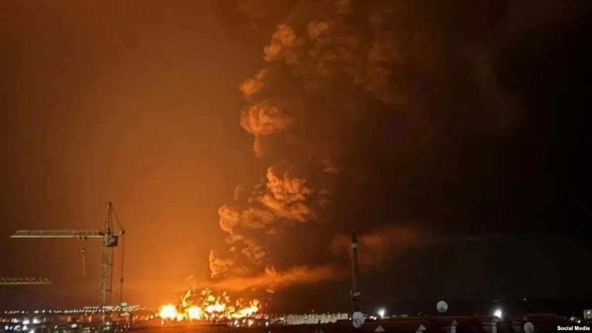 Нефтяной терминал в Феодосии. Крым, 13 октября 2025 года / Фото из соцсетей