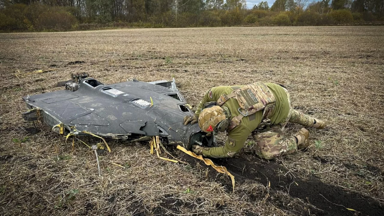 В Сумской области обезвредили сбитый российский ударный БпЛА / Фото: Нацполиция